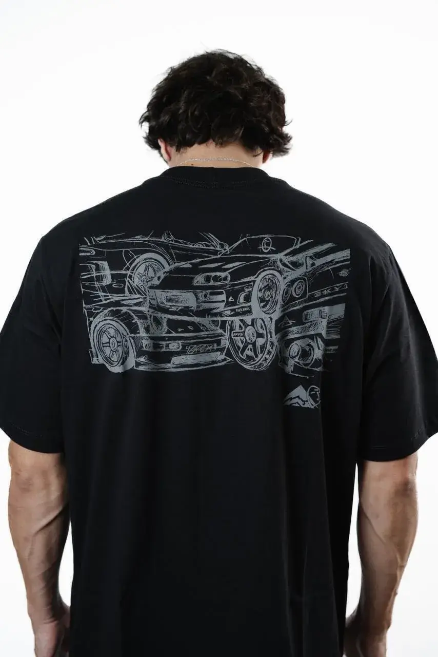 Camiseta AMBITION preta, costas